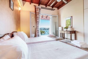 6 bedrooms, iron/ironing board, WiFi, bed sheets - Villa Agni Sea View - Six Bedroom Villa, Sleeps 12 (Ionian Islands)