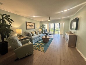 Una televisión, un reproductor de DVD