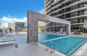 Outdoor pool, a heated pool