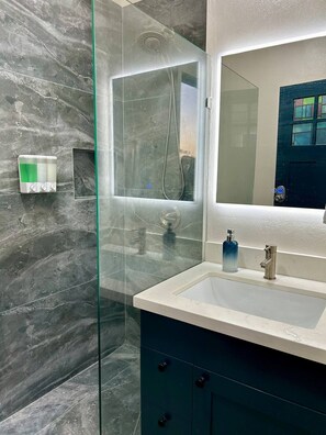Towels, soap, shampoo, toilet paper