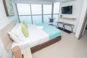 Eenvoudig appartement | 1 slaapkamer, luxe beddengoed, individueel gemeubileerd, reisbedje