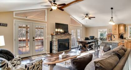 Riverfront Retreat with Deck, Fire Pit & Views