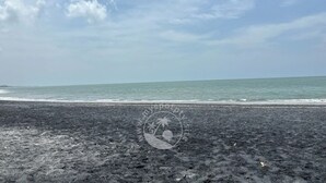 A beach with a black sand shore and a clear sky. - Beach and Golf Escape in your private Luxury Resort Studio in Coronado (Playa Coronado)