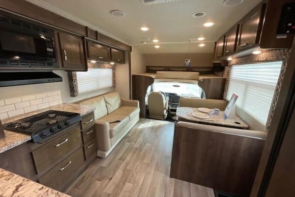 Living room, kitchen.