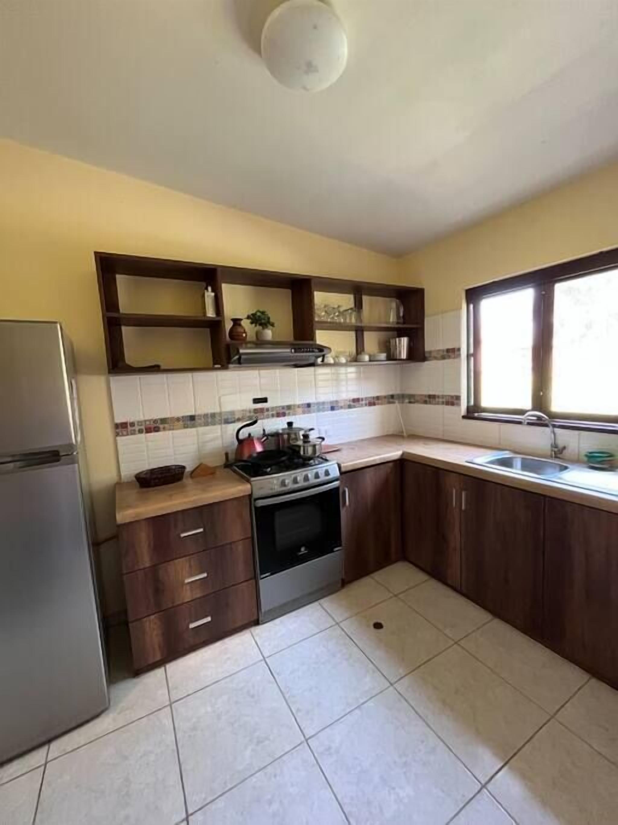 Fridge, oven, stovetop, highchair