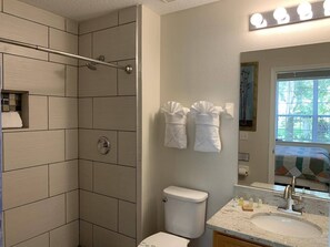 Shower, hair dryer, towels, soap - 4 Bdr/3Bath Home - 3mi to Disney - Heated pool/spa - No rear neighbors! (Kissimmee)