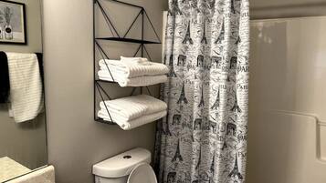 Hair dryer, towels
