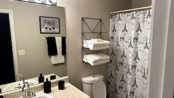 Hair dryer, towels