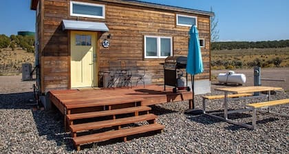 Lion Canyon was built by Mitchcraft in Fort Collins, Colorado as part of HGTV's "Tiny House Hunters". This home has two lofts, each with a Queen bed. One is accessible by stairs and one by ladder.