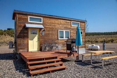 Lion Canyon was built by Mitchcraft in Fort Collins, Colorado as part of HGTV's "Tiny House Hunters". This home has two lofts, each with a Queen bed. One is accessible by stairs and one by ladder.