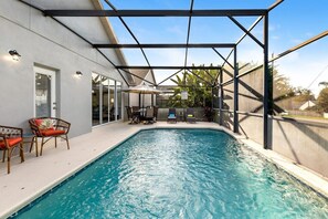 Outdoor pool, a heated pool