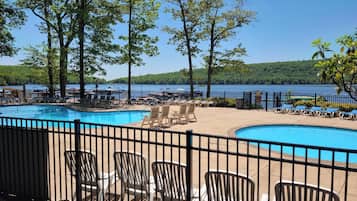 Outdoor pool, a heated pool
