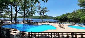 Outdoor pool, a heated pool