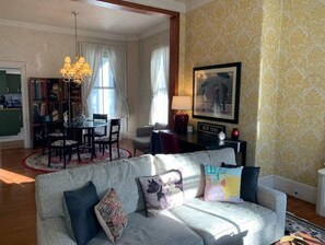 Living area - Large 2 Bedroom Parlor Floor apt (Mount Holly)