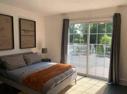 One bedroom full kitchen with large private deck