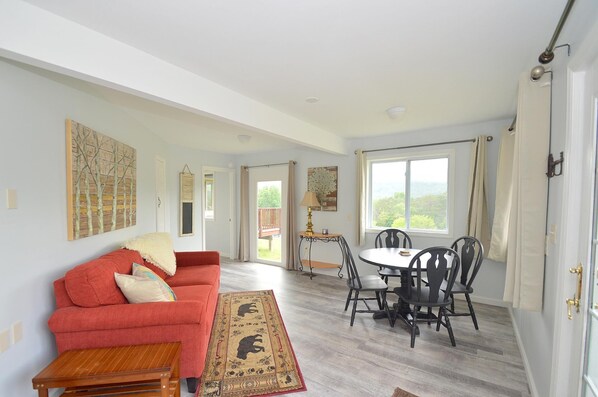 Cabin, Multiple Beds (Black Bear Cabin - The Mountain Retre) | Living area - Black Bear Cabin - The Mountain Retreat! (Berkeley Springs)