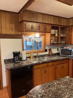 Microwave, oven, stovetop, dishwasher