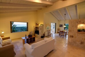 TV, fireplace, DVD player, stereo