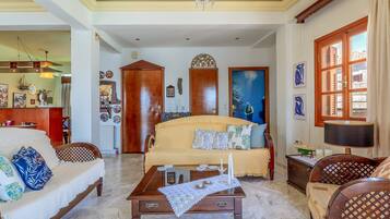 TV, DVD player, stereo