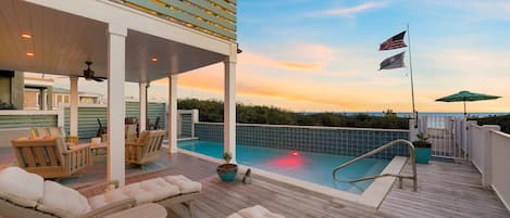 A heated pool