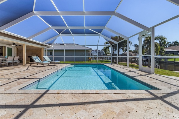 Una piscina riscaldata