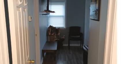 Cozy 2-bedroom home 1 bath in DeWitt full kitchen Enclosed back yard, fire pit