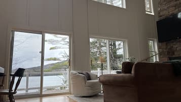 Smart TV, fireplace, video games, books