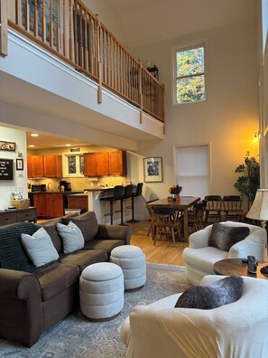 Smart TV, fireplace, video games, books