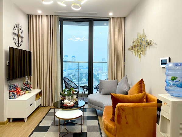 Senior Apartment, 2 Bedrooms, Balcony, City View | City view - Vinhomes Skylake Kane Apartment (Hanoi)