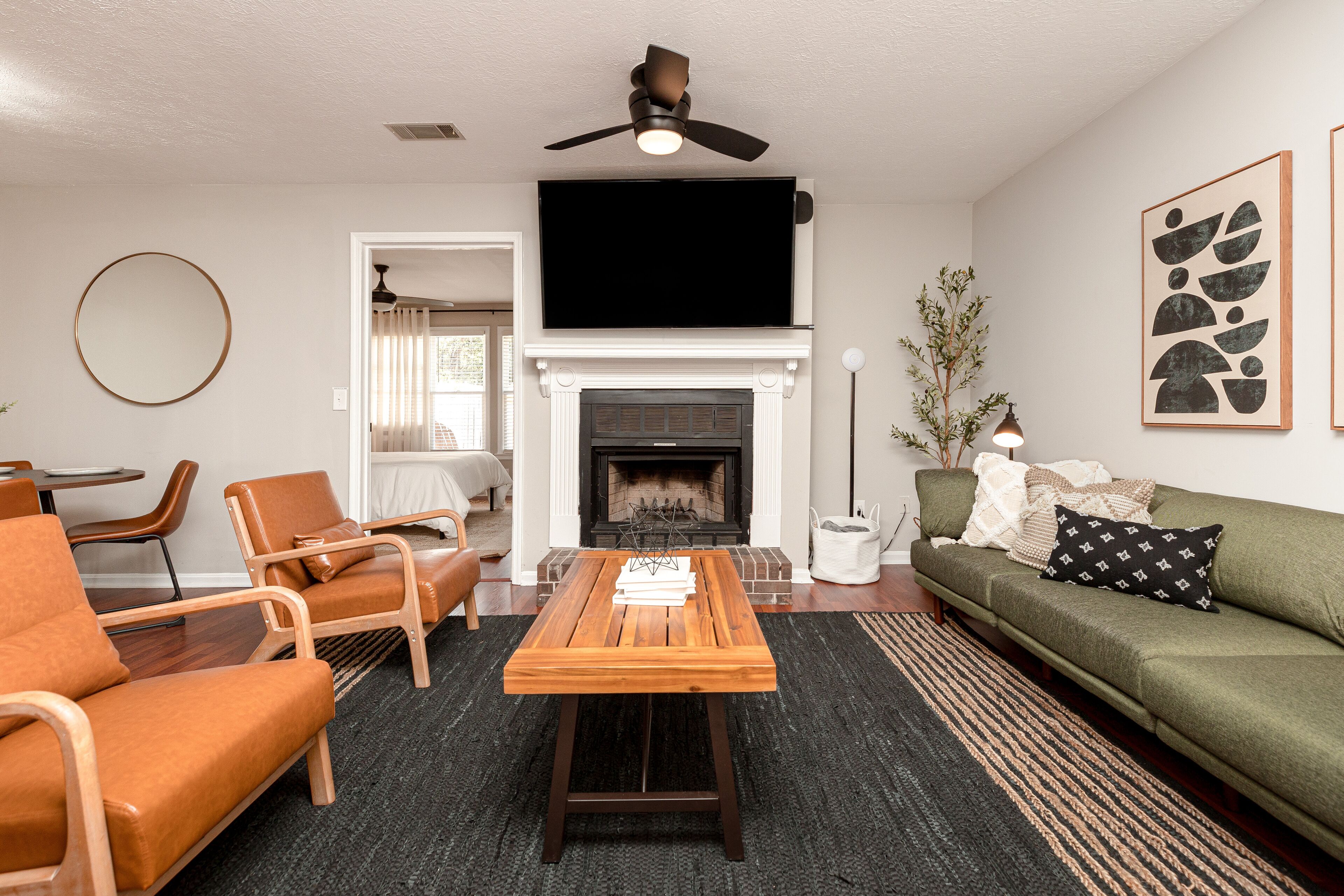 Smart TV, fireplace, offices