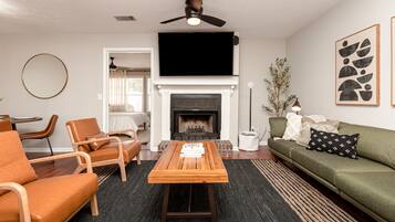 Smart TV, fireplace, offices