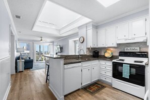 Fridge, microwave, oven, stovetop - Pelican's Landing Unit 318 - Ocean view (Myrtle Beach)