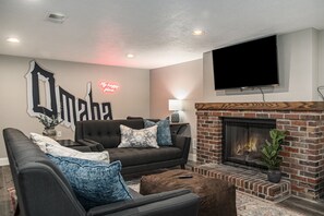 TV, offices - Charming Benson Home, 3BR with Fenced Yard! (Omaha)