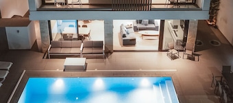 Villa Ektoras at Periyiali Resort with modern design, and amenities.