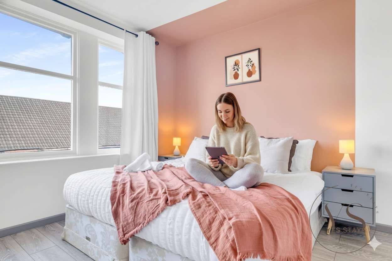 1 soverom, strykejern/-brett, wi-fi og sengetøy