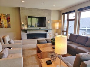 電視、壁爐、電子遊戲、DVD 播放機