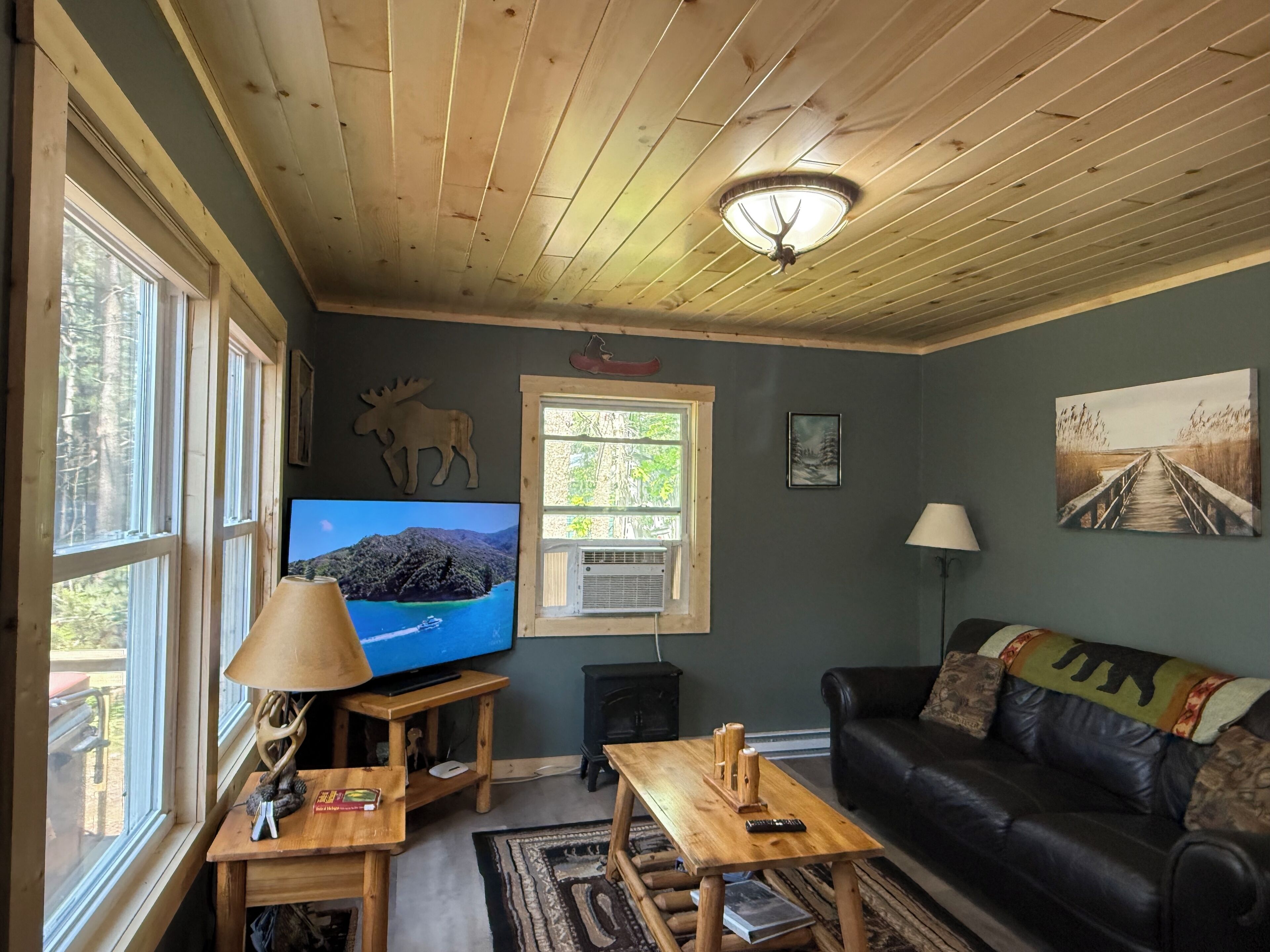 Smart-tv och eldstad