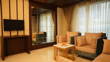 Luxury Suite, City View | 1 bedroom, in-room safe, desk, laptop workspace