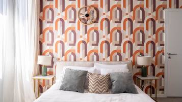 1 slaapkamer, een strijkplank/strijkijzer, gratis wifi, beddengoed