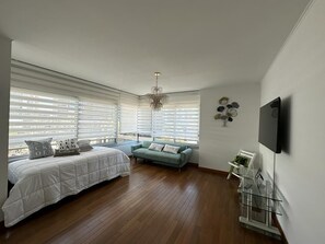 Panoramic Apartment, Mixed Dorm | Living area | Flat-screen TV - Departamento en Puerto Madero (Buenos Aires)