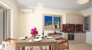 Exclusive Villa | Private kitchen | Full-size fridge, microwave, stovetop, coffee/tea maker