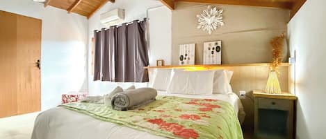 1 bedroom, blackout curtains, iron/ironing board, free WiFi