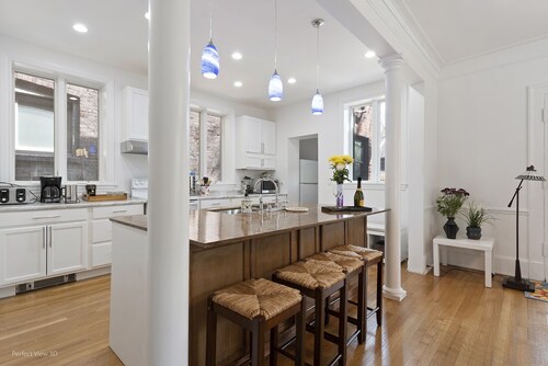 Gorgeous historic mansion on UChicago campus. Renovation with original detail.