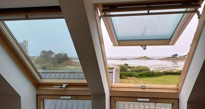 Waterfront gîte in a natural area at Lilia Plouguerneau. Sea view!