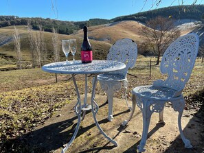 Outdoor dining - Native Valley Cottage is a peaceful, tranquil hideaway in the Tumbarumba area. (Carabost)