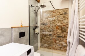 Ducha, secador de pelo, toallas