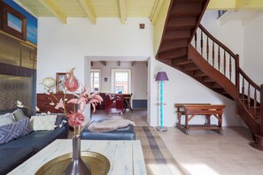 Fireplace, table tennis