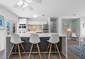 Fridge, microwave, oven, stovetop - Private Yard | Seasonal Beach Svc Included | My Beach Getaways (Pensacola Beach)