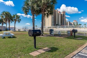 Outdoor dining - Dreamy Orange Beach 3BR Getaway w/Pool & Views (Orange Beach)