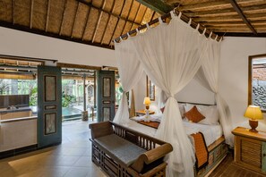 Villa, 1 Schlafzimmer, Poolblick | Minibar, kostenlose Babybetten, Zustellbetten, kostenloses WLAN